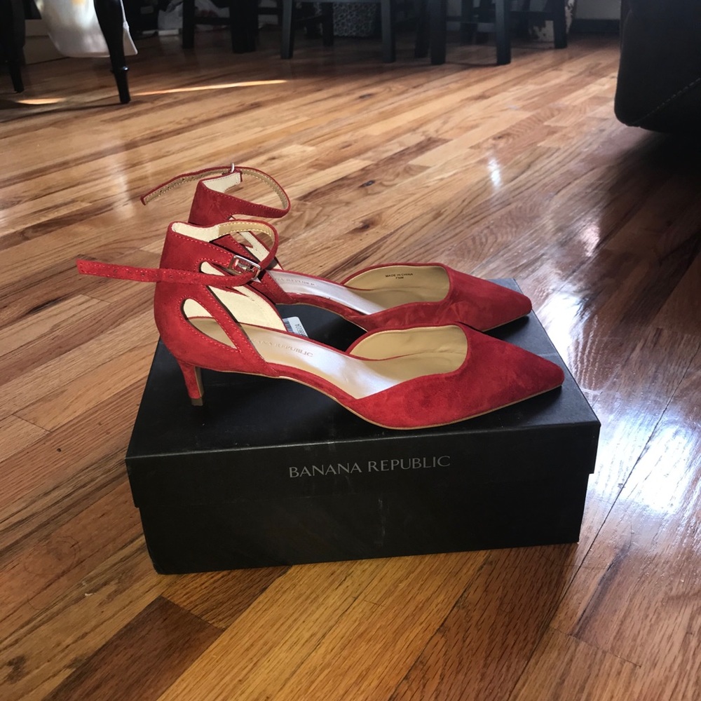 COPY - Banana Republic Red Suede Shoes